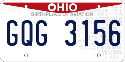 OH license plate GQG3156
