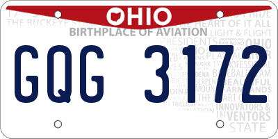 OH license plate GQG3172