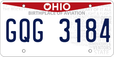 OH license plate GQG3184