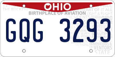 OH license plate GQG3293