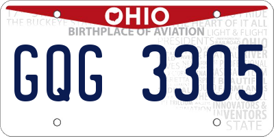 OH license plate GQG3305