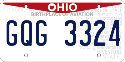 OH license plate GQG3324