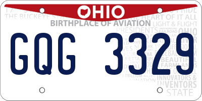OH license plate GQG3329