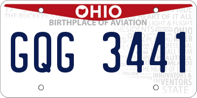 OH license plate GQG3441