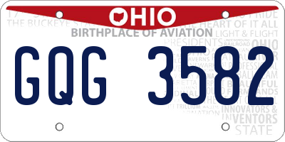 OH license plate GQG3582