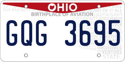 OH license plate GQG3695