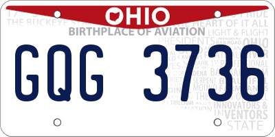 OH license plate GQG3736