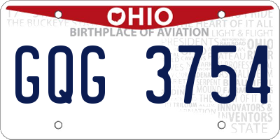 OH license plate GQG3754