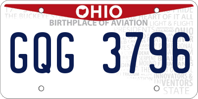 OH license plate GQG3796