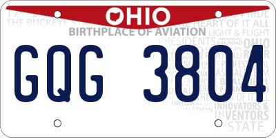 OH license plate GQG3804