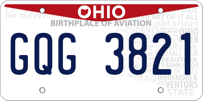 OH license plate GQG3821