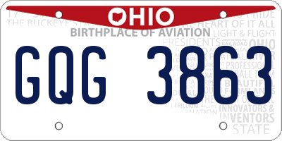 OH license plate GQG3863