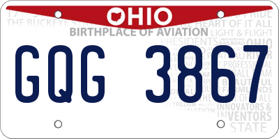 OH license plate GQG3867