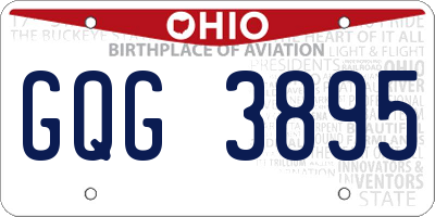 OH license plate GQG3895