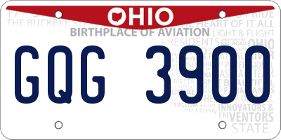 OH license plate GQG3900