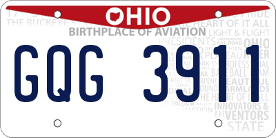 OH license plate GQG3911