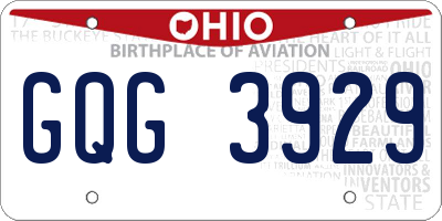 OH license plate GQG3929
