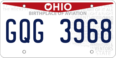 OH license plate GQG3968