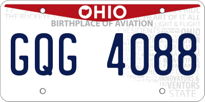 OH license plate GQG4088