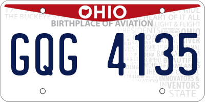 OH license plate GQG4135