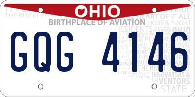 OH license plate GQG4146