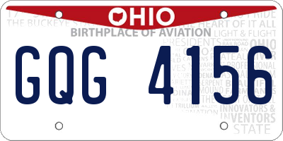 OH license plate GQG4156