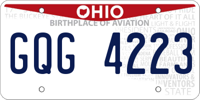 OH license plate GQG4223