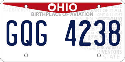 OH license plate GQG4238