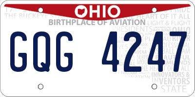 OH license plate GQG4247
