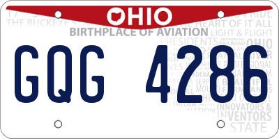 OH license plate GQG4286