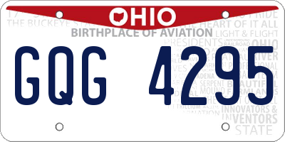 OH license plate GQG4295