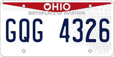 OH license plate GQG4326