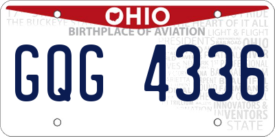 OH license plate GQG4336