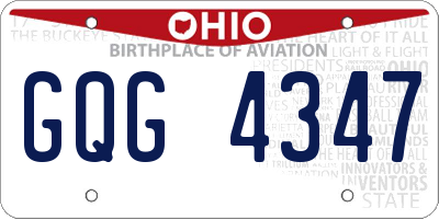 OH license plate GQG4347