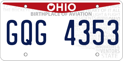 OH license plate GQG4353