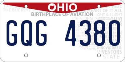 OH license plate GQG4380