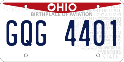 OH license plate GQG4401