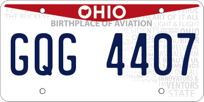 OH license plate GQG4407