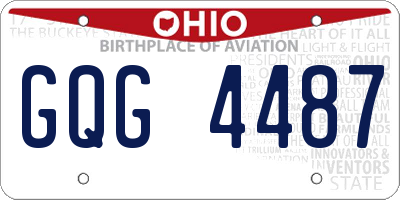 OH license plate GQG4487