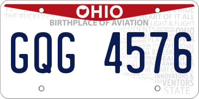 OH license plate GQG4576