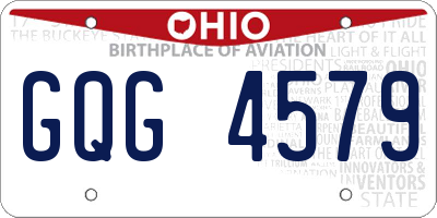 OH license plate GQG4579