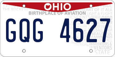 OH license plate GQG4627