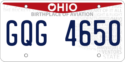 OH license plate GQG4650