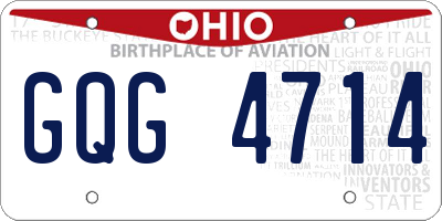 OH license plate GQG4714