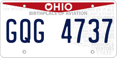 OH license plate GQG4737