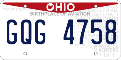 OH license plate GQG4758
