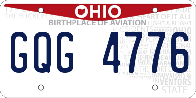 OH license plate GQG4776