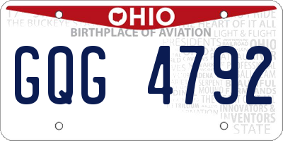 OH license plate GQG4792