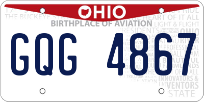 OH license plate GQG4867