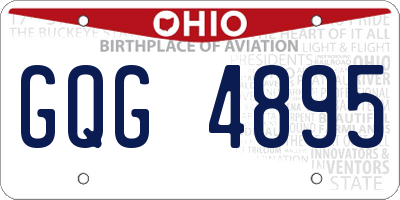 OH license plate GQG4895